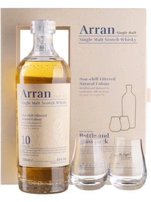 Виски Arran 10 years, gift box with 2 glasses 0.7 л