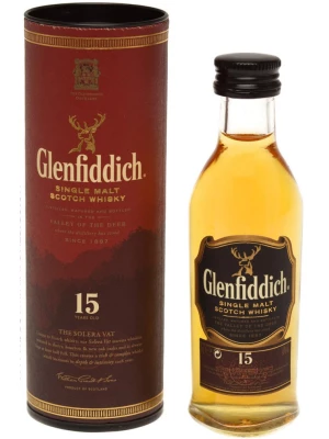 Виски Glenfiddich 15 Years Old, in tube 0.05 л