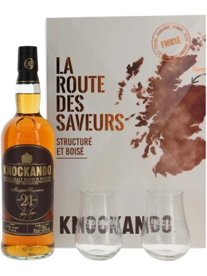 Виски Knockando, Master Reserve 21 Years Old, gift box with 2 glasses 0.7 л