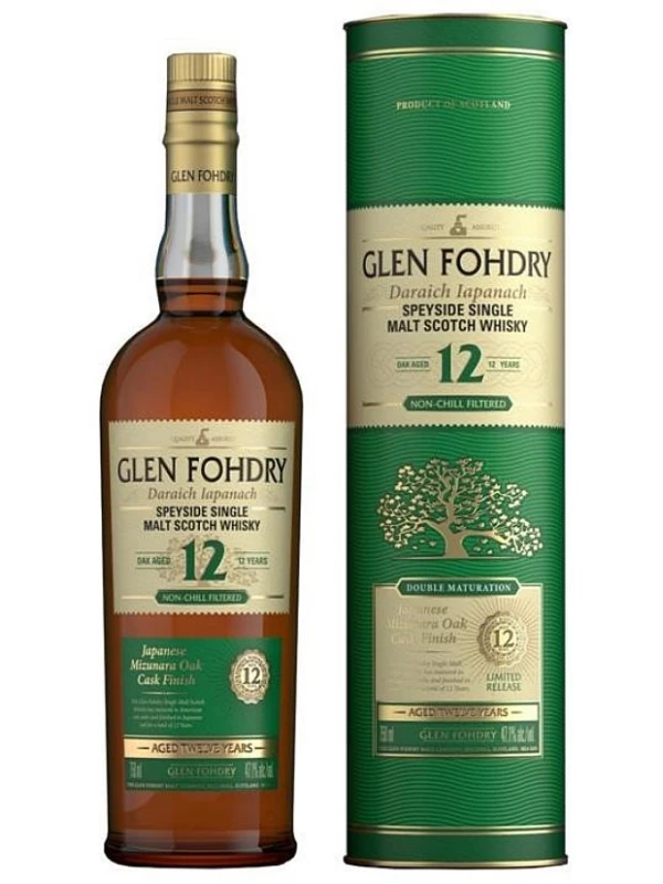 Glen Fohdry 12 Years Old Japanese Oak Cask Finish, in tube