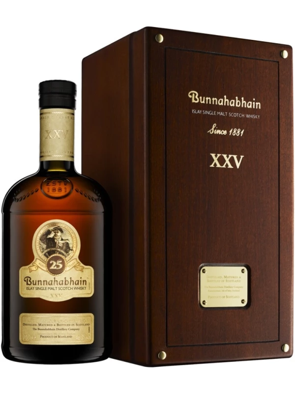 Bunnahabhain aged 25 years, wooden box