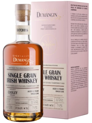 Виски Dumangin J. Fils, Batch 16 Cooley Single Grain Irish Whiskey 11 Years Old, gift box 2009 0.7 л