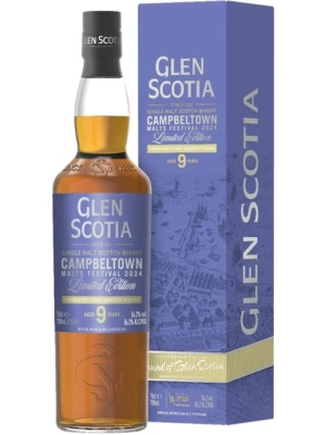 Виски Glen Scotia 9 Years Old Unpeated Fino Sherry Finish, gift box 0.7 л