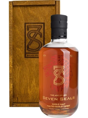 Виски Seven Seals Zodiac The Age of Leo Single Malt, wooden box 0.5 л