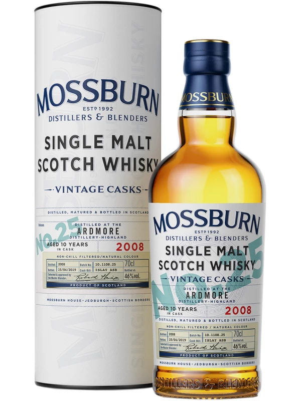 Mossburn, Vintage Casks No.25 Ardmore, 2008, in tube