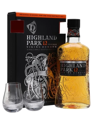 Виски Highland Park 12 Years Old, gift box with 2 glasses 0.7 л