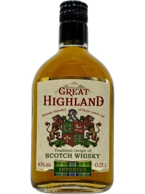 Виски Great Highland Blended 3 Years Old 0.25 л