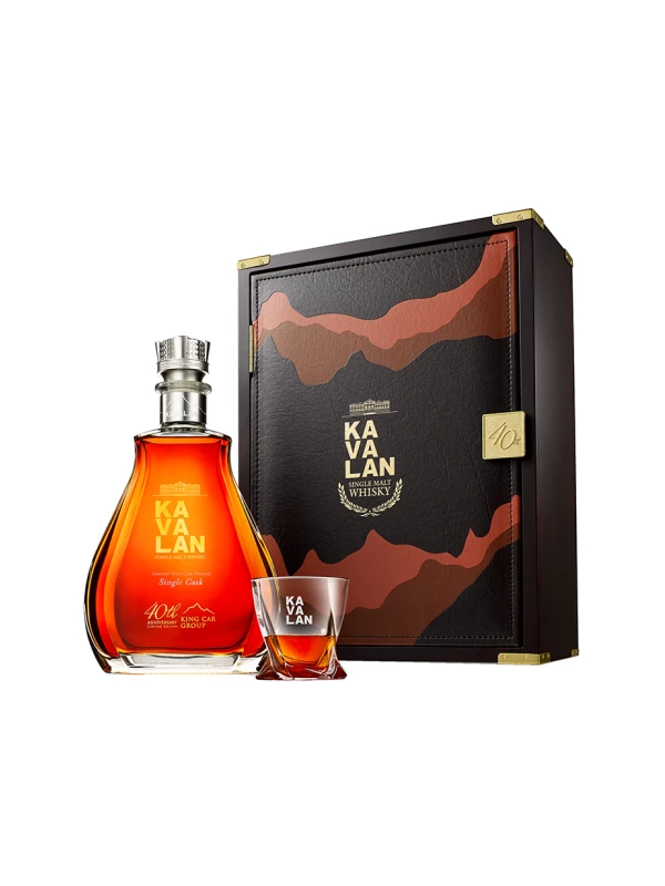 Kavalan 40 Anniversary, gift pack with glass