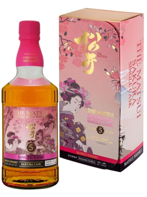 The Matsui Single Cask Sakura 5 Years Old, gift box