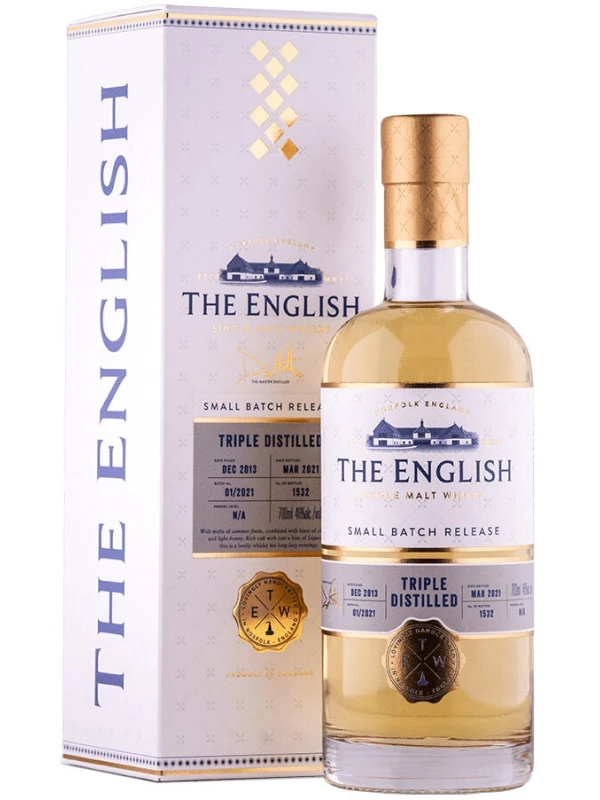 English Whisky, Small Batch Release Triple Distilled, gift box