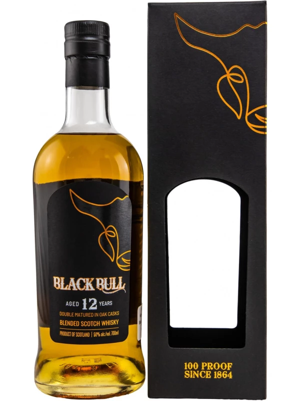 Black Bull 12 Years Old, Blended Scotch Whisky, gift box