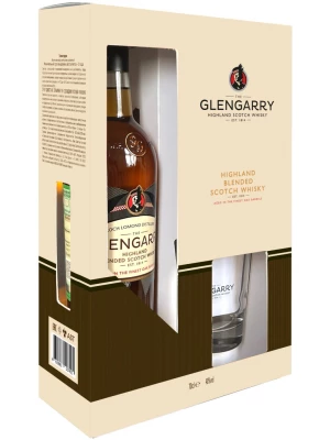 Виски Glengarry Blended, gift box with glass 0.7 л