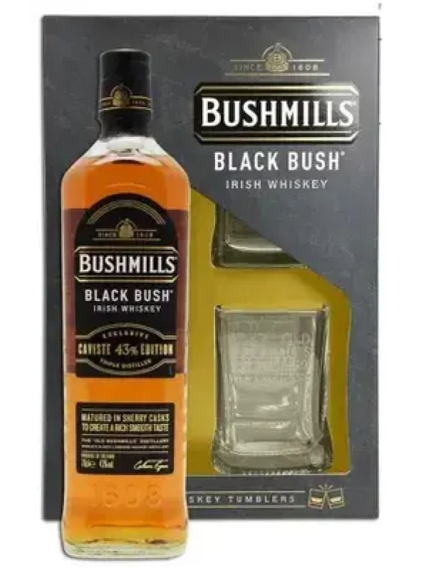 Bushmills Black Bush Caviste Edition, gift box with 2 glasses