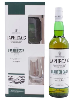 Виски Laphroaig Quarter Cask, gift set with 2 glasses 0.7 л