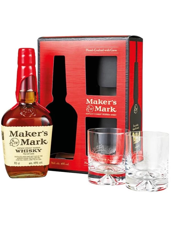 Maker's Mark, gift box with 2 glasses