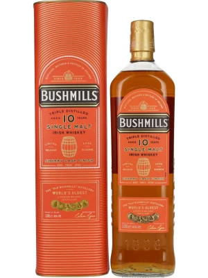 Виски Bushmills Single Malt 10 Years Old Sherry Cask Finish, in tube 1 л