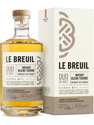 Виски Le Breuil Duo de Malt Blend Tourbe, gift box 0.7 л