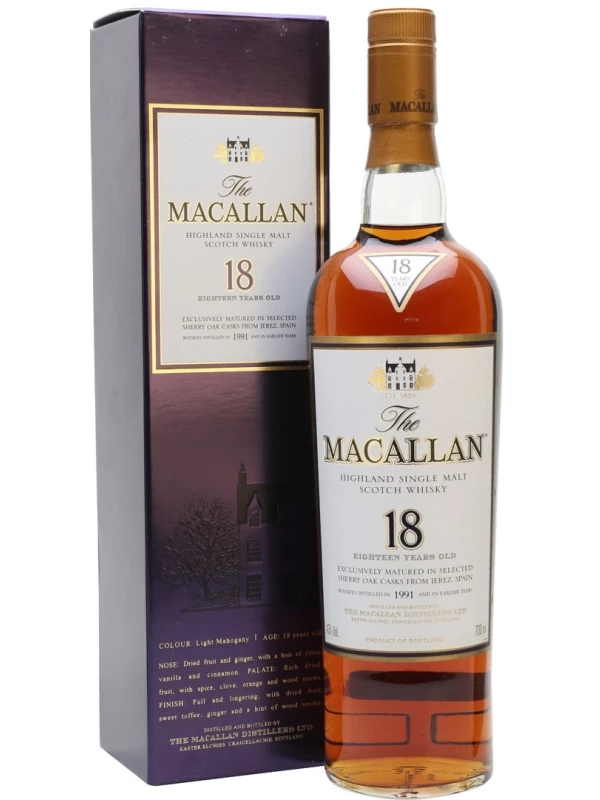 Macallan 1991, 18 Years Old, gift box
