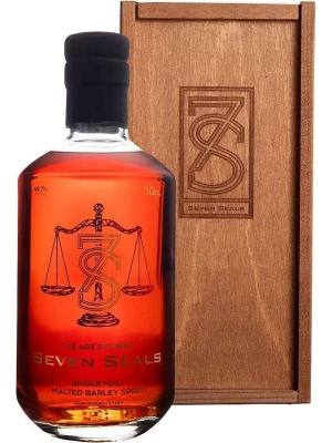 Виски Seven Seals Zodiac The Age of Libra Single Malt, wooden box 0.5 л