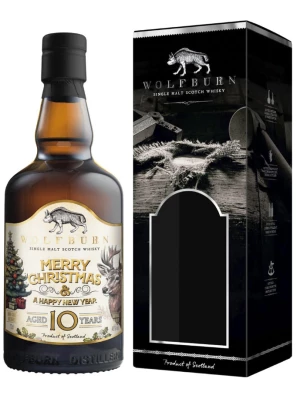 Виски Wolfburn Merry Christmas 10 Years Old, gift box 0.7 л