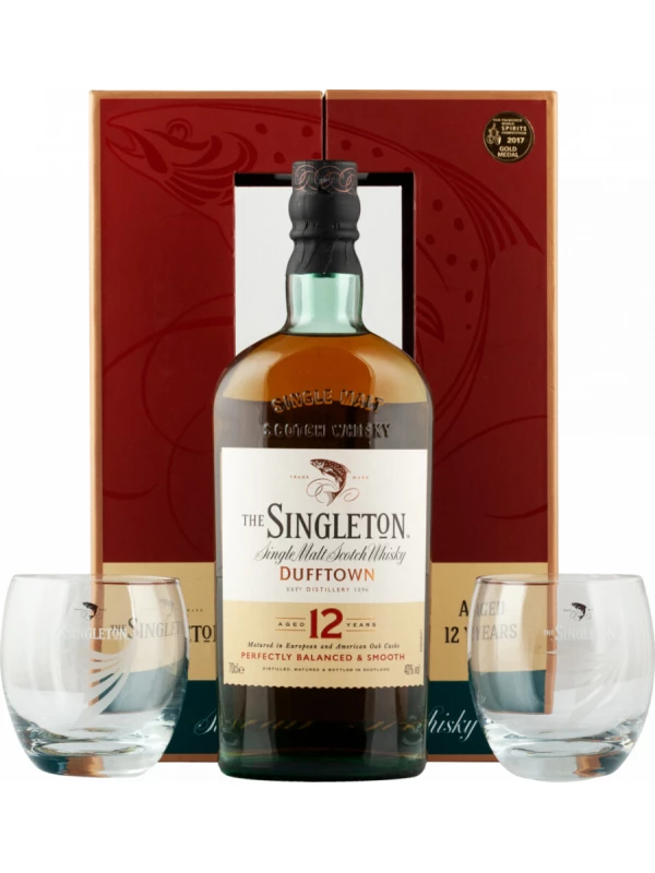 Singleton of Dufftown, 12 Years Old, gift box with 2 glasses