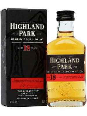 Виски Highland Park, 18 Years Old, with box 0.05 л
