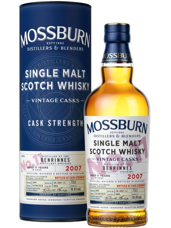 Mossburn, Vintage Casks No.11 Benrinnes, 2007, in tube