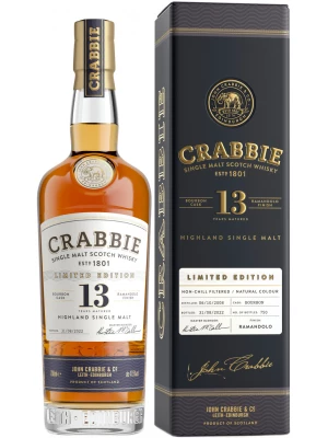 Виски Crabbie Single Malt 13 Years Old Ramandolo Finish, gift box 0.7 л