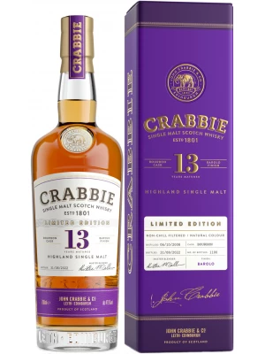 Виски Crabbie Single Malt 13 Years Old Barolo Finish, gift box 0.7 л