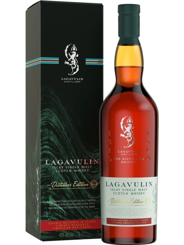 Lagavulin, Distillers Edition Double Matured Single Malt, gift box