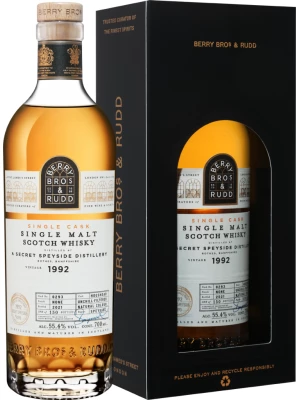 Виски Berry Brothers & Rudd, A Secret Speyside Distillery, Single Malt Whisky 29 Years Old, gift box 1992 0.7 л