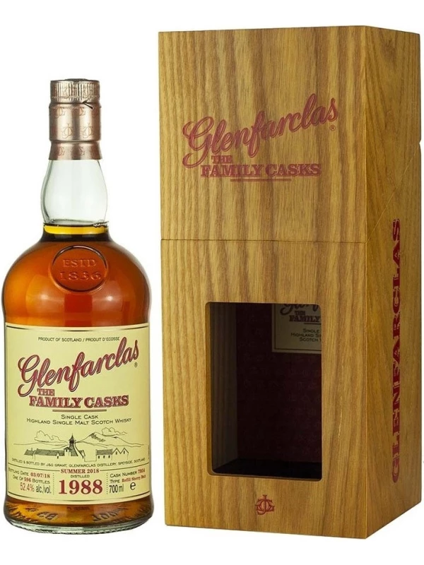 Glenfarclas 1988 Family Casks (49,2%), wooden box
