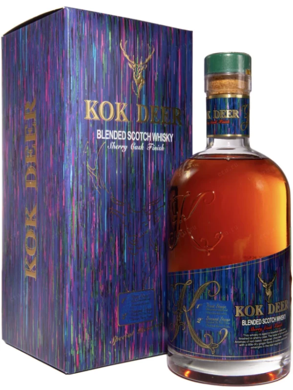 Kok Deer, Blended Scotch Whisky Sherry Cask Finish, gift box