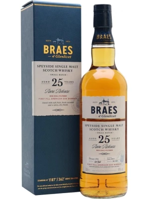 Виски Braes of Glenlivet 25 Years Old, gift box 0.7 л
