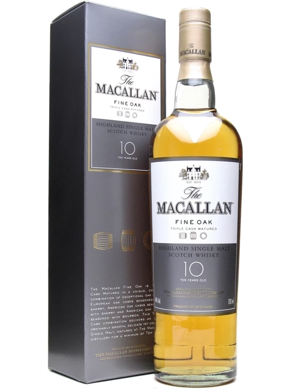 Macallan Fine Oak 10 Years Old, with box