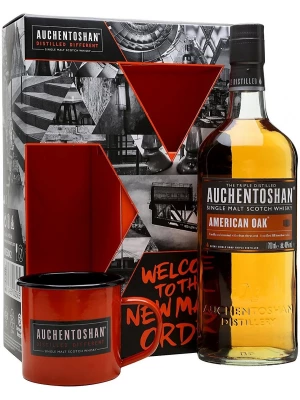 Виски Auchentoshan American Oak, gift box with 2 cups 0.7 л