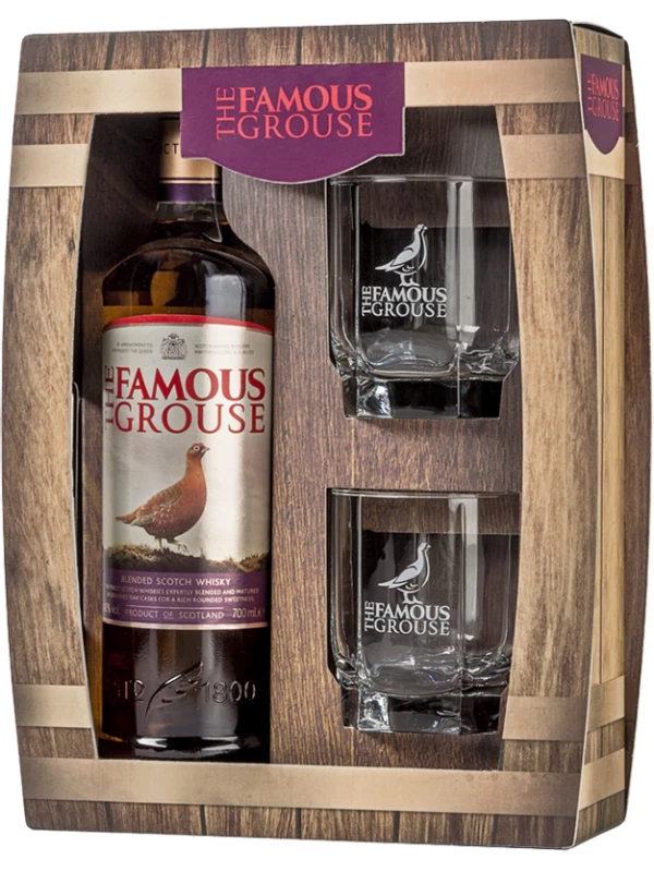 The Famous Grouse Finest, gift box with 2 glasses