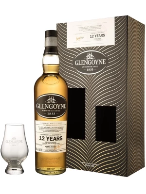 Виски Glengoyne 12 Years Old, gift box, gift box with glass 0.7 л
