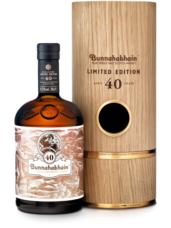 Bunnahabhain Aged 40 years, Limited Edition, wooden tube