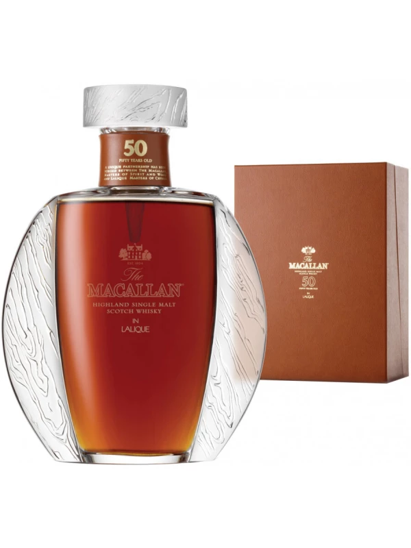 The Macallan in Lalique, 50 Years Old, gift box