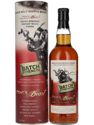 Виски Peat's Beast, Single Malt Pedro Ximenez Sherry Wood Finish Batch Strength, in tube 0.7 л