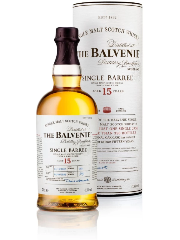 Balvenie Single Barrel 15 Years Old, gift tube