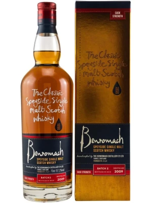 Виски Benromach Cask Strength (57,1%), gift box 2009 0.7 л