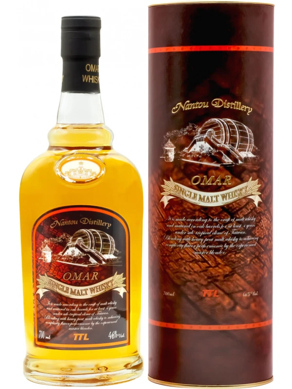 Nantou Distillery, Omar Single Malt Peated Type, in tube