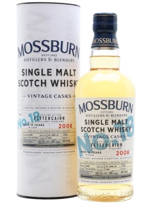 Виски Mossburn, Vintage Casks No.18 Fettercairn, 2008, in tube 0.7 л