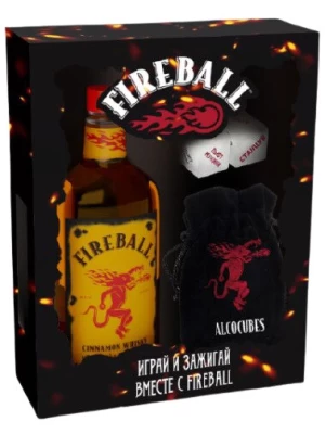 Виски Sazerac, Fireball, gift box with cubes in a bag 0.75 л