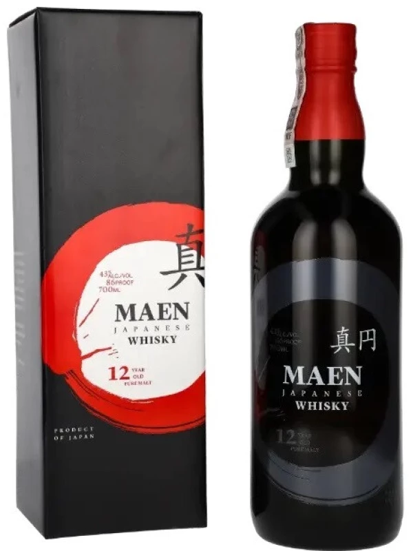 Maen Japanese Whisky 12 Year Old, gift box