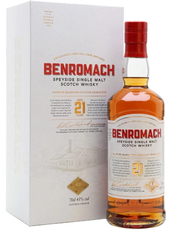 Benromach 21 Years Old, gift box
