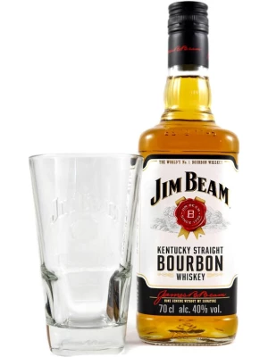 Виски Jim Beam with glass, with glass 1 л