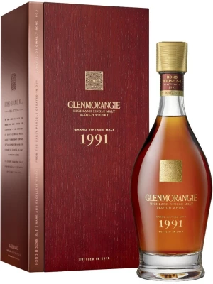 Виски Glenmorangie Grand Vintage Malt, wooden box 1991 0.7 л
